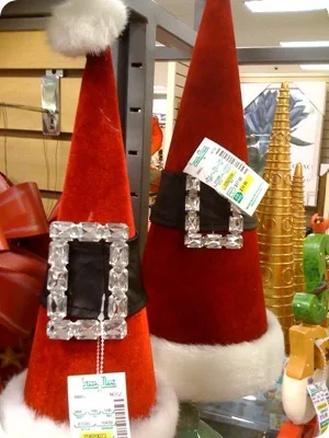 knock off Santa hat decor